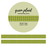 Washi tape - Penpaling Paula 15 mm - Green Plaid - 1 - Penpaling Paula - Tidformera