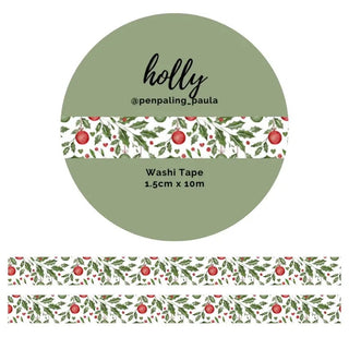 Washi tape - Penpaling Paula 15 mm - Holly - 1 - Penpaling Paula - Tidformera