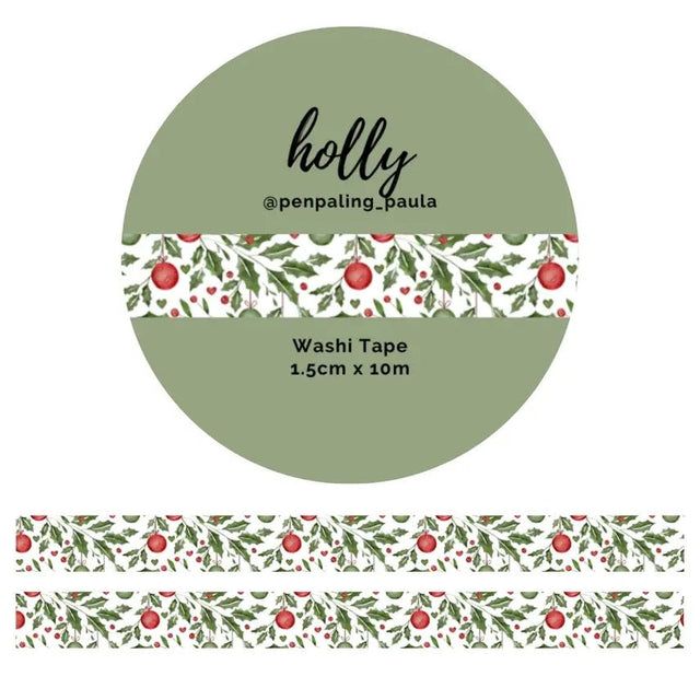Washi tape - Penpaling Paula 15 mm - Holly - 1 - Penpaling Paula - Tidformera