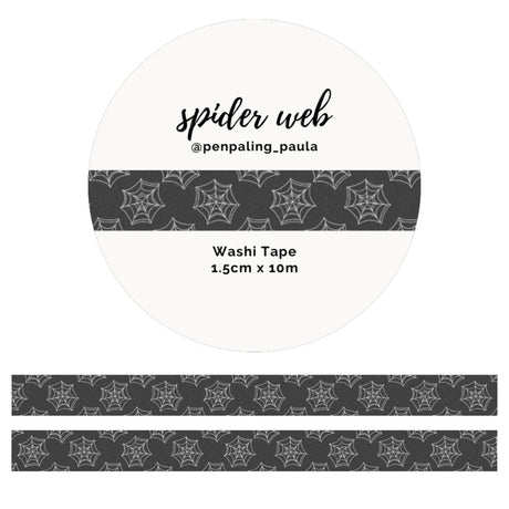 Washi tape - Penpaling Paula 15 mm - Spider Web - 1 - Penpaling Paula - Tidformera