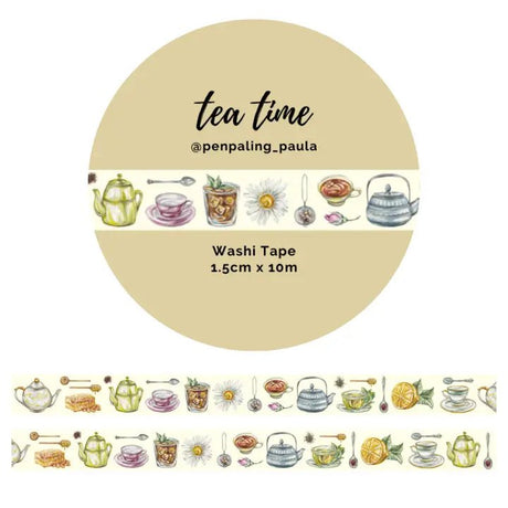 Washi tape Penpaling Paula - 15 mm - Tea time - 1 - Penpaling Paula - Tidformera