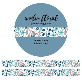 Washi tape - Penpaling Paula 15 mm - Winter Floral - 1 - Penpaling Paula - Tidformera