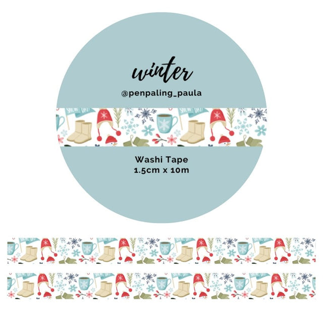 Washi tape - Penpaling Paula 15 mm - Winter - 1 - Penpaling Paula - Tidformera