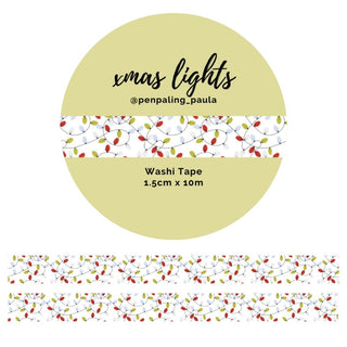 Washi tape - Penpaling Paula 15 mm - Xmas Lights - 1 - Penpaling Paula - Tidformera