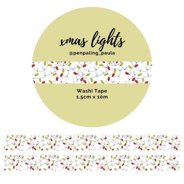 Washi tape - Penpaling Paula 15 mm - Xmas Lights - 1 - Penpaling Paula - Tidformera
