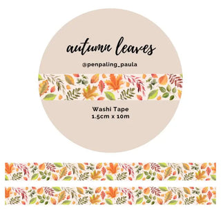 Washi tape - Penpaling Paula - Autumn Leaves 15 mm - 1 - Penpaling Paula - Tidformera