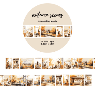Washi tape - Penpaling Paula - Autumn scenes 25 mm - 1 - Penpaling Paula - Tidformera