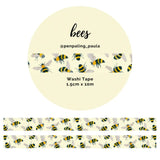 Washi tape - Penpaling Paula - Bees 15 mm - 1 - Penpaling Paula - Tidformera