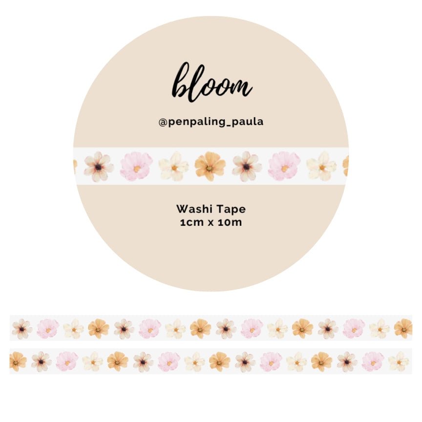 Washi tape - Penpaling Paula - Bloom 10 mm - 1 - Penpaling Paula - Tidformera