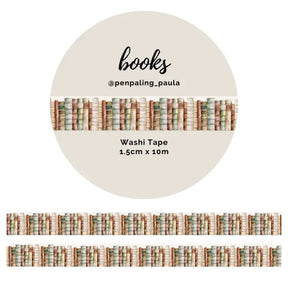 Washi tape - Penpaling Paula - Books 15 mm - 1 - Penpaling Paula - Tidformera