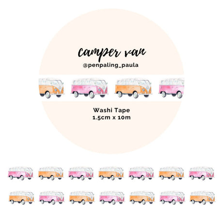 Washi tape - Penpaling Paula - Camper van 15 mm - 1 - Penpaling Paula - Tidformera