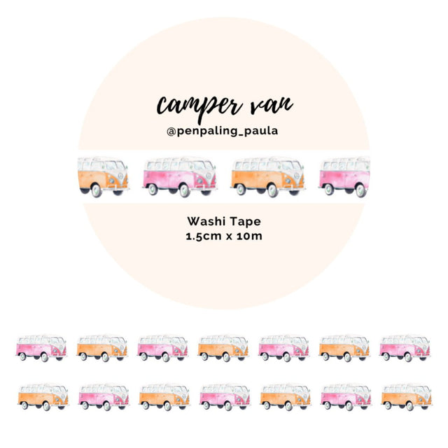 Washi tape - Penpaling Paula - Camper van 15 mm - 1 - Penpaling Paula - Tidformera