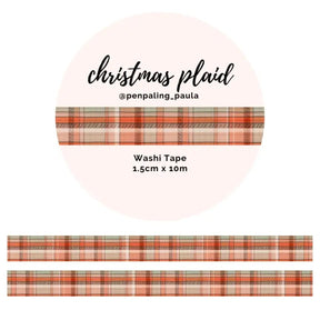 Washi tape - Penpaling Paula - Christmas Plaid 15 mm - 1 - Penpaling Paula - Tidformera