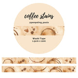 Washi tape - Penpaling Paula - Coffee Stains 15 mm - 1 - Penpaling Paula - Tidformera