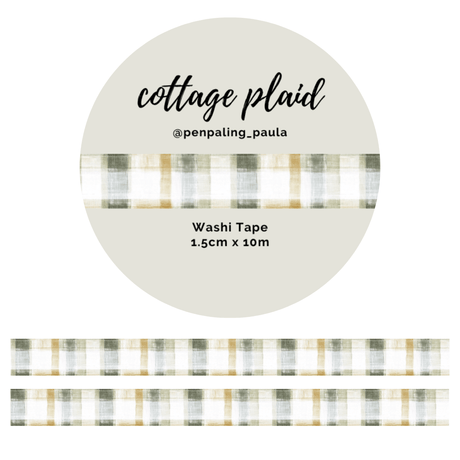 Washi tape - Penpaling Paula - Cottage plaid 15 mm - 1 - Penpaling Paula - Tidformera