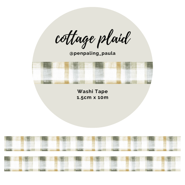 Washi tape - Penpaling Paula - Cottage plaid 15 mm - 1 - Penpaling Paula - Tidformera