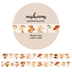 Washi Tape - Penpaling Paula - Mushrooms - 1 - Penpaling Paula - Tidformera