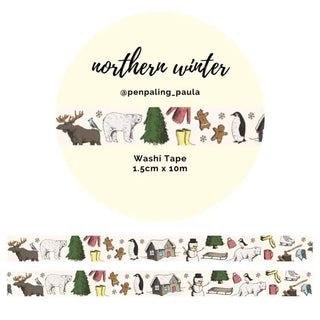 Washi tape - Penpaling Paula - Northern Winter 15 mm - 1 - Penpaling Paula - Tidformera