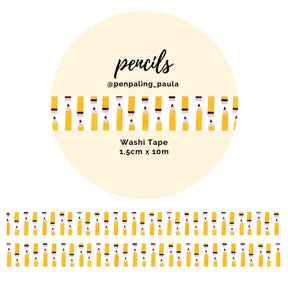 Washi tape - Penpaling Paula - Pencils 15 mm - 1 - Penpaling Paula - Tidformera