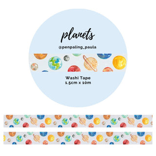 Washi tape - Penpaling Paula - Planets 15 mm - 1 - Penpaling Paula - Tidformera