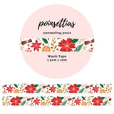 Washi tape - Penpaling Paula - Poinsettias 15 mm - 1 - Penpaling Paula - Tidformera