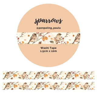 Washi tape - Penpaling Paula - Sparrows 15 mm - 1 - Penpaling Paula - Tidformera