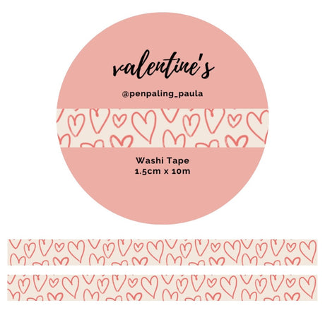 Washi tape - Penpaling Paula - Valentine's 15 mm - 1 - Penpaling Paula - Tidformera