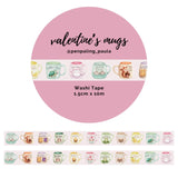 Washi tape - Penpaling Paula - Valentine's Mugs 15 mm - 1 - Penpaling Paula - Tidformera