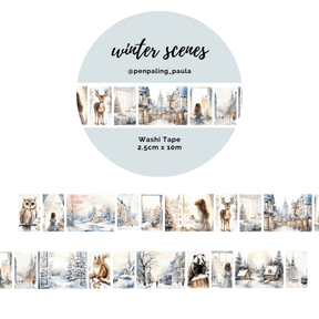 Washi tape - Penpaling Paula - Winter scenes 25 mm - 1 - Penpaling Paula - Tidformera