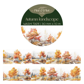 Washi tape Plan & Plot - 30 mm - Autumn Landscape - 1 - Plan & Plot Studio - Tidformera