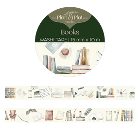 Washi tape Plan & Plot - Books 15 mm - 1 - Plan & Plot Studio - Tidformera
