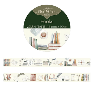 Washi tape Plan & Plot - Books 15 mm - 1 - Plan & Plot Studio - Tidformera