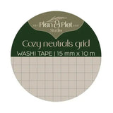 Washi tape Plan & Plot - Cozy Neutrals Grid 15 mm - 1 - Plan & Plot Studio - Tidformera