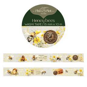 Washi tape Plan & Plot - Honey bees 15 mm - 1 - Plan & Plot Studio - Tidformera