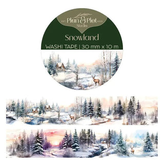 Washi tape Plan & Plot - Snowland 30 mm - 1 - Plan & Plot Studio - Tidformera