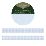 Washi tape Plan & Plot - Snowy winter grid 15 mm - 1 - Plan & Plot Studio - Tidformera