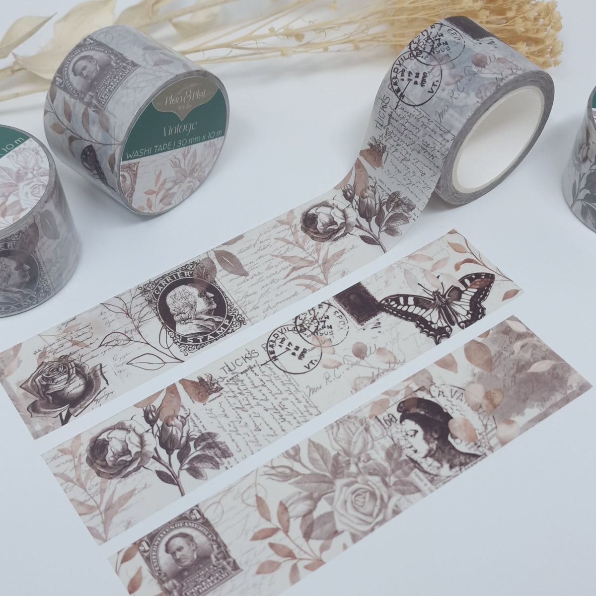 Washi tape Plan & Plot - Vintage 30 mm - 2 - Plan & Plot Studio - Tidformera