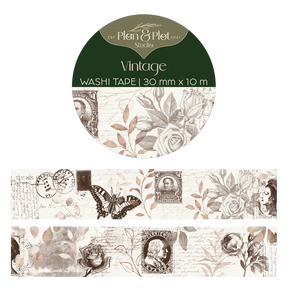 Washi tape Plan & Plot - Vintage 30 mm - 1 - Plan & Plot Studio - Tidformera