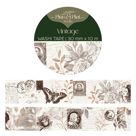 Washi tape Plan & Plot - Vintage 30 mm - 1 - Plan & Plot Studio - Tidformera