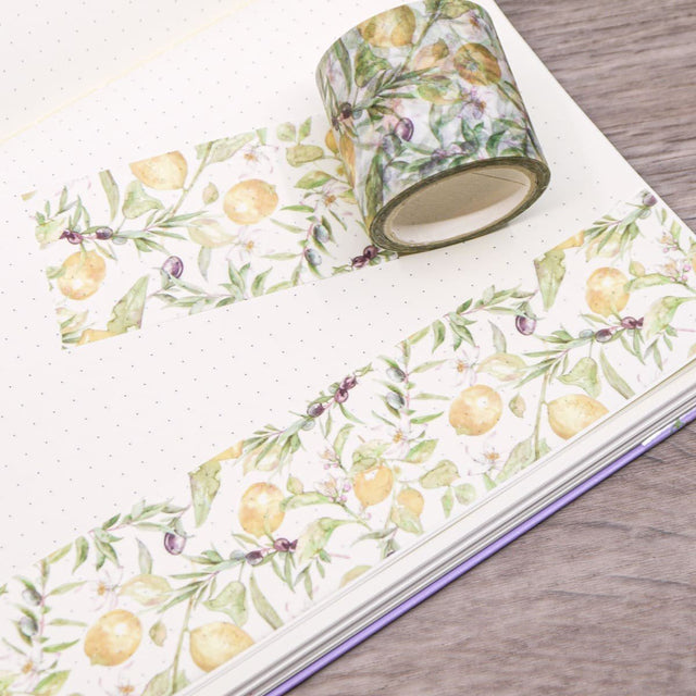 Washi tape Renke Citroner - Zitronen & Oliven 40 mm - Alexandra Renke - Tidformera