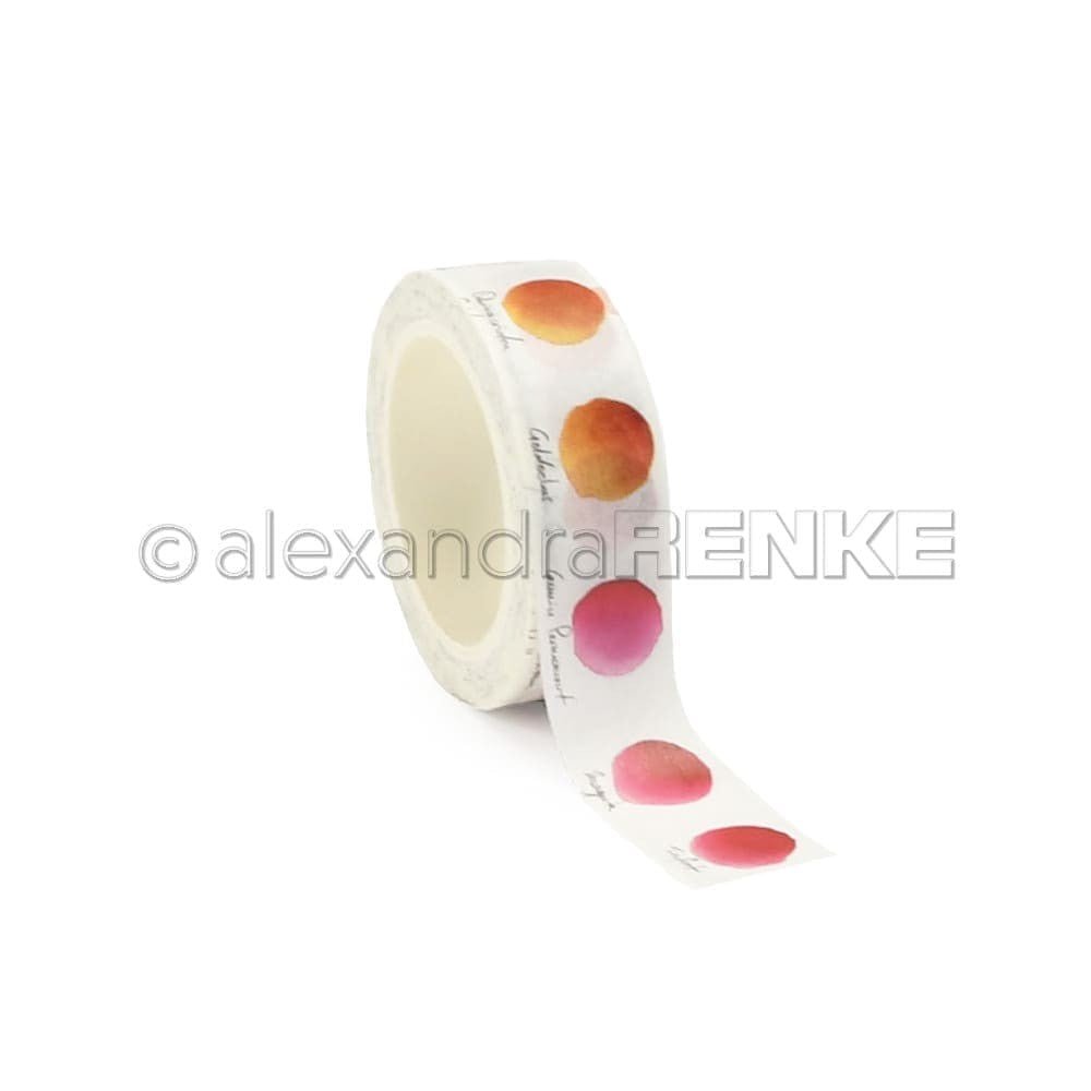 Washi tape Renke Color proof - Red color dots 15 mm - Alexandra Renke - Tidformera