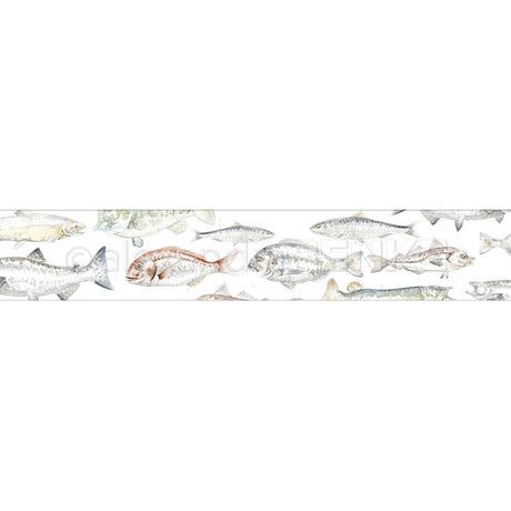 Washi tape Renke - Colored fishes 40 mm - Alexandra Renke - Tidformera