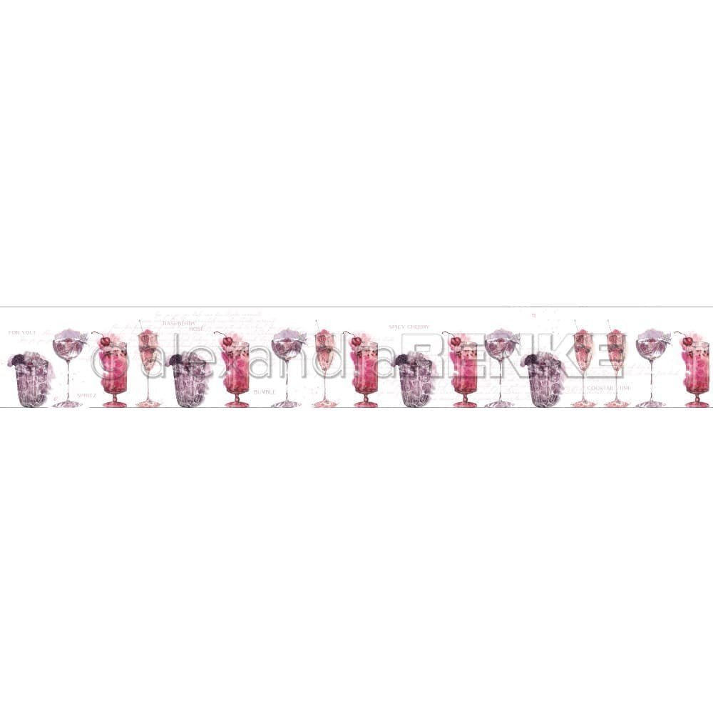 Washi tape Renke Drycker - Berry - Alexandra Renke - Tidformera