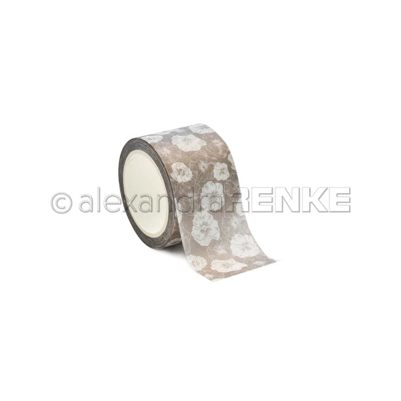 Washi tape Renke - Grey flowers - Alexandra Renke - Tidformera