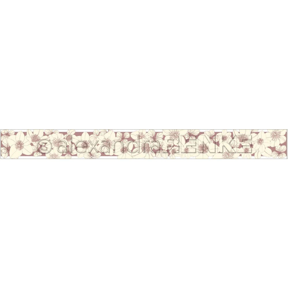 Washi tape Renke Höstblommor - Floral dusky rose - Alexandra Renke - Tidformera