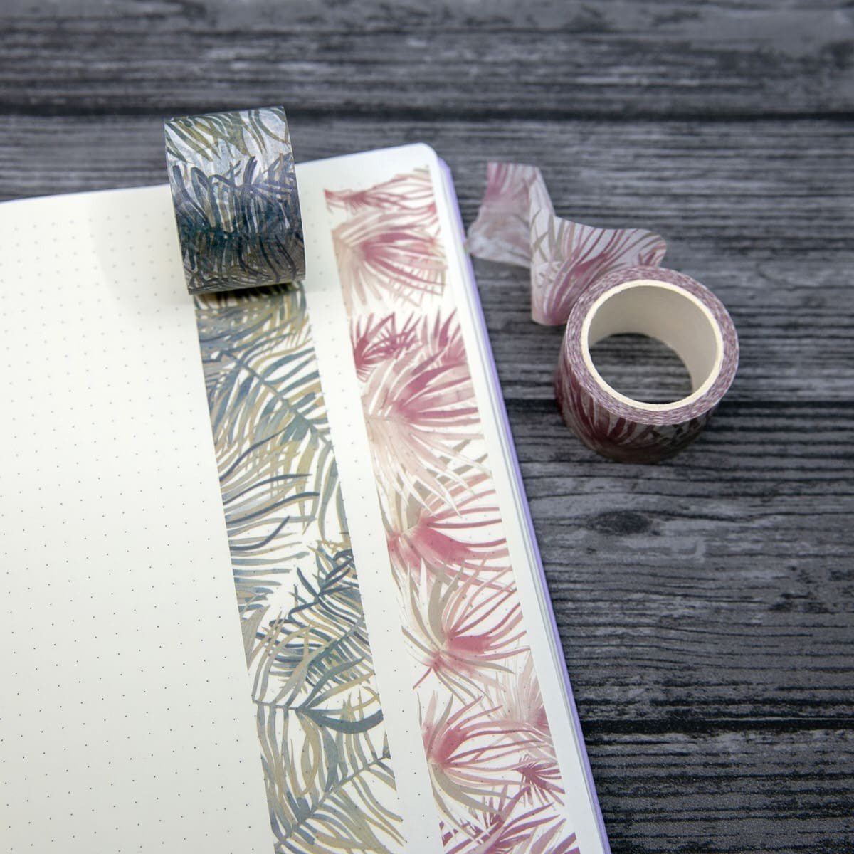 Washi tape Renke Palm leafs - Red - Alexandra Renke - Tidformera