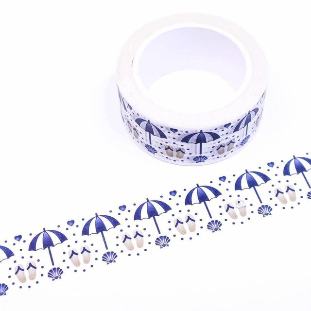 Washi tape Renke Sommar blå - Flip - flops 20 mm - 1 - Alexandra Renke - Tidformera