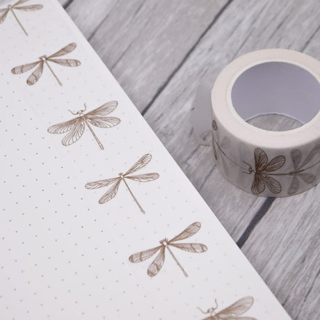 Washi tape Renke Tema Brun - Libellen - Alexandra Renke - Tidformera