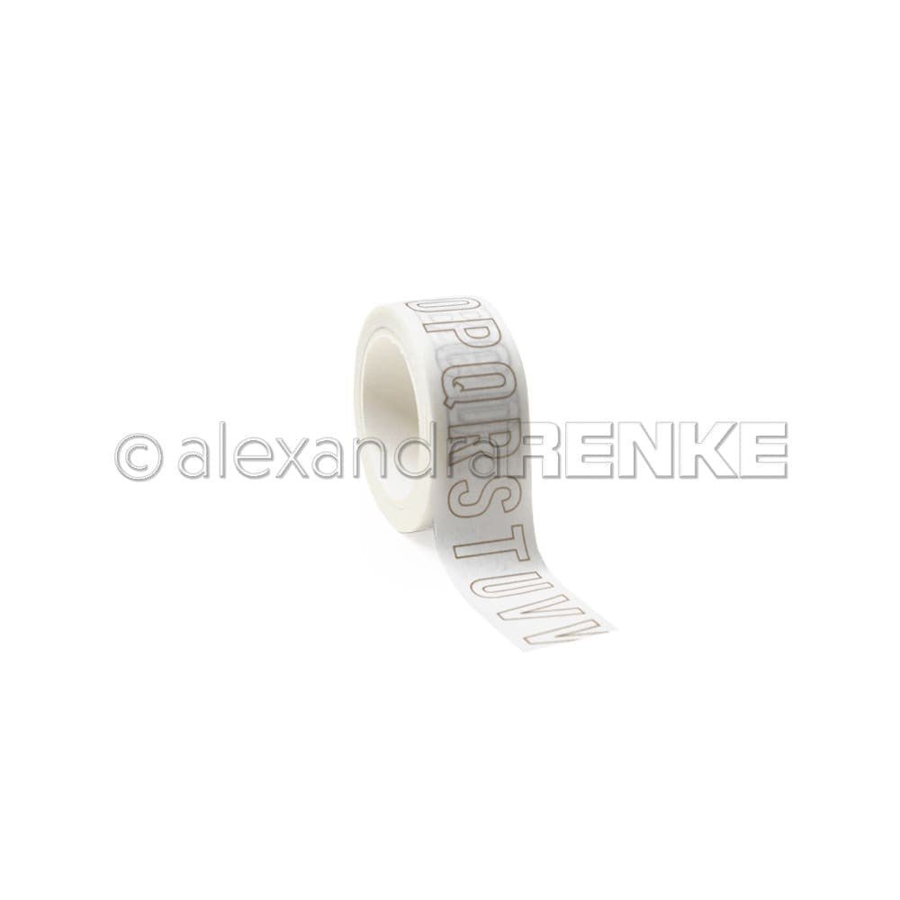 Washi tape Renke Tema Brun - Narrow alphabet - Alexandra Renke - Tidformera