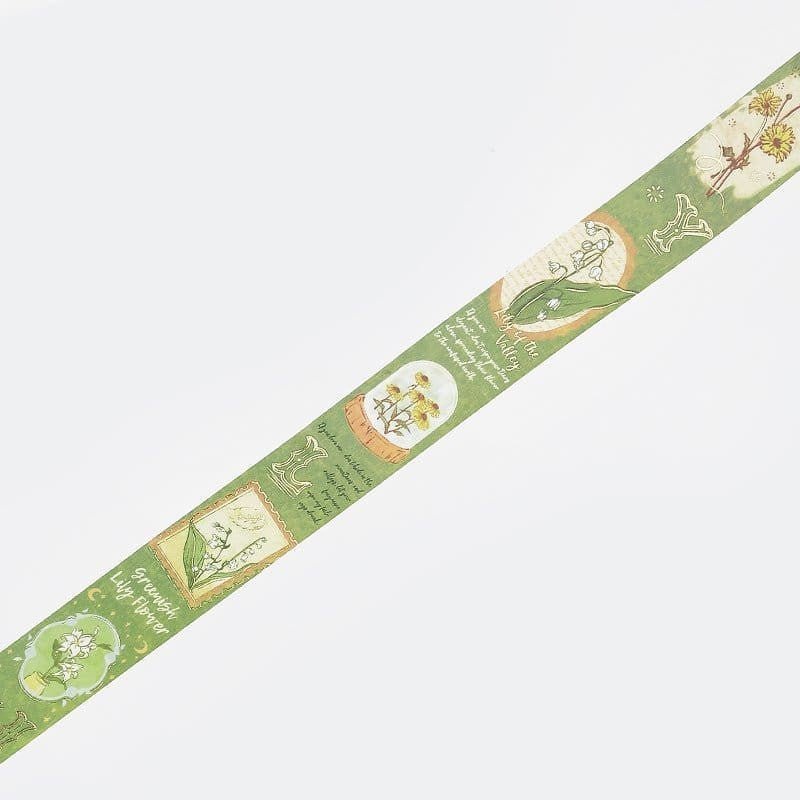 Washi Tape Romance in the Garden - Green - BGM - Tidformera